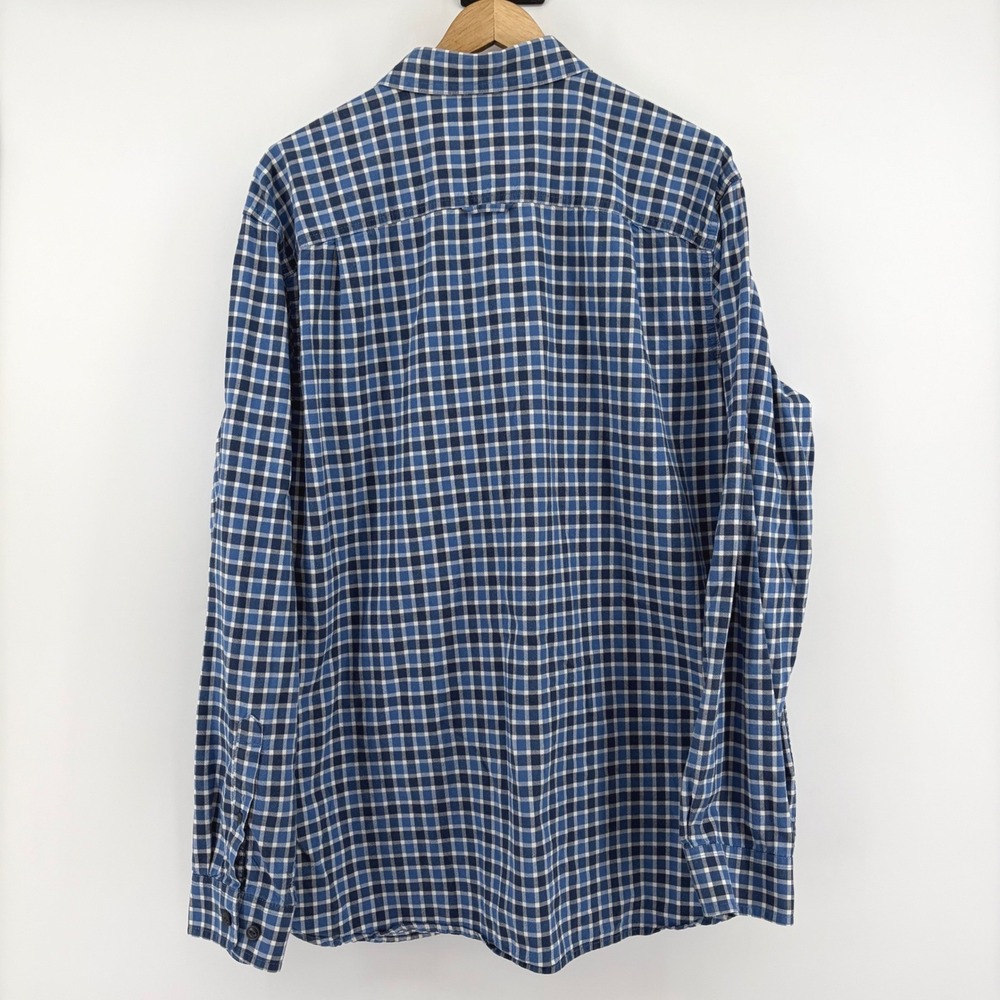 LL Bean Mens Slightly Fitted Gingham Check Cotton Button Down Shirt Blue L - Picture 3 of 9